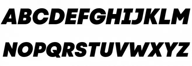 Code Next-Trial Heavy Italic 字体 大写