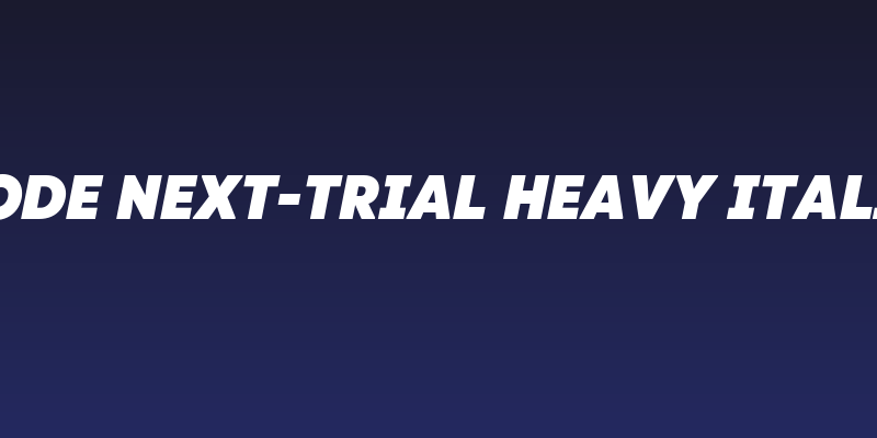 Code Next-Trial Heavy Italic Social Header