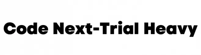 Code Next-Trial Heavy  नि: शुल्क फ़ॉन्ट्स डाउनलोड