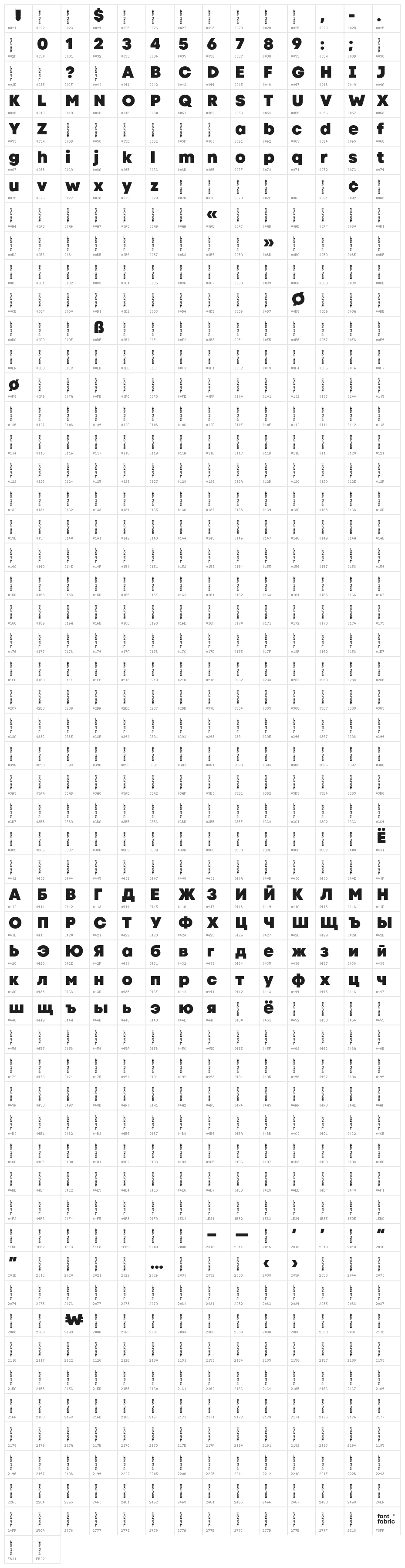 Code Next-Trial Heavy Character Map