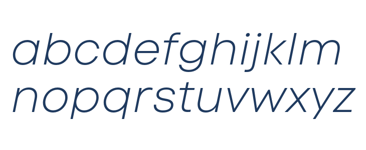Code Next-Trial Light Italic Lowercase
