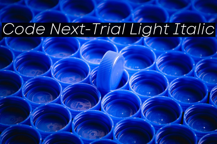 Code Next-Trial Light Italic Example 3