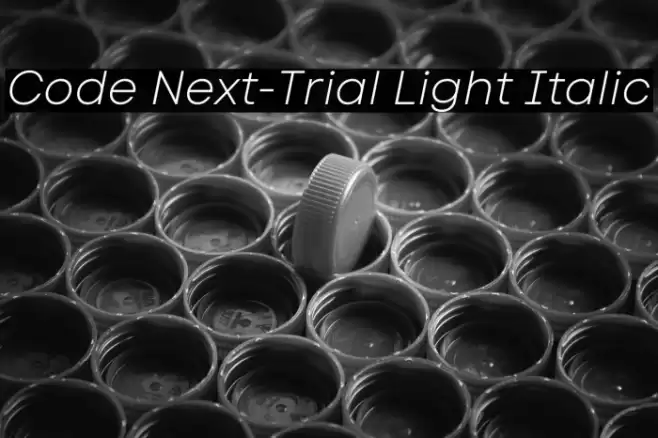 Code Next-Trial Light Italic Font examples