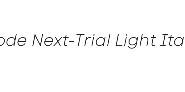 Code Next-Trial Light Italic Logo