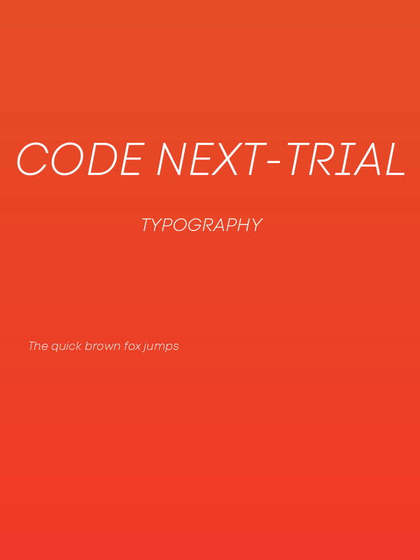 Code Next-Trial Light Italic Poster