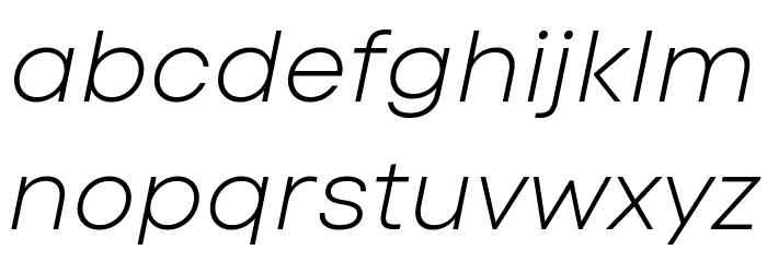 Code Next-Trial Light Italic Font LOWERCASE