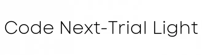 Code Next-Trial Light  नि: शुल्क फ़ॉन्ट्स डाउनलोड