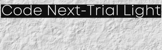 Code Next-Trial Light Font examples