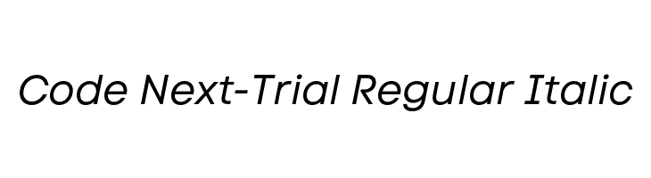 Code Next-Trial Regular Italic  font caratteri gratis