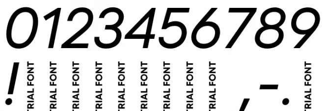 Code Next-Trial Regular Italic Font OTHER CHARS