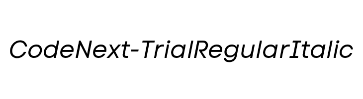 Code Next-Trial Regular Italic  Descarca Fonturi Gratis