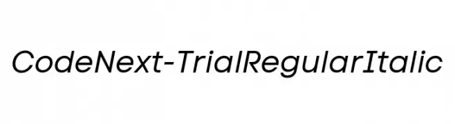 Code Next-Trial Regular Italic  font caratteri gratis