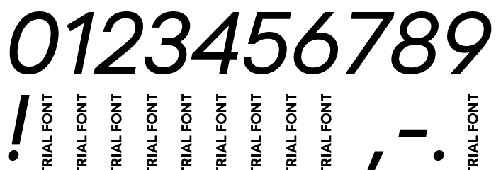 Code Next-Trial Regular Italic Font OTHER CHARS
