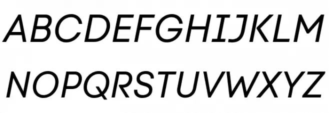 Code Next-Trial Regular Italic Schriftart Groß