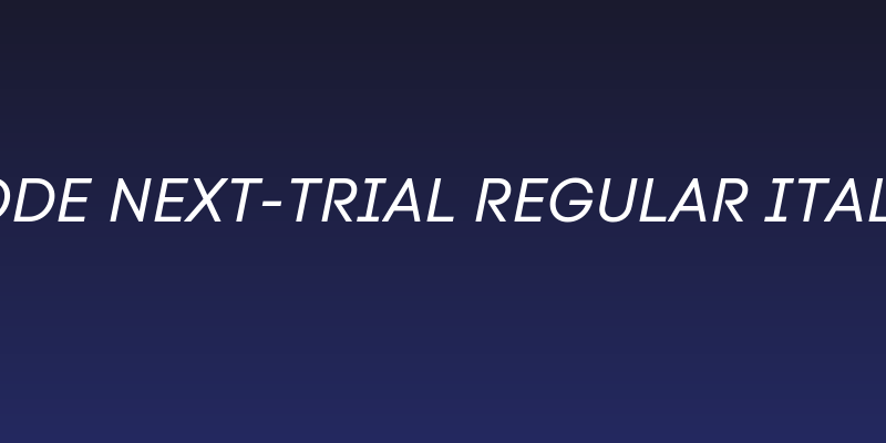 Code Next-Trial Regular Italic Social Header