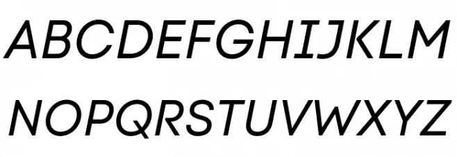 Code Next-Trial Regular Italic Schriftart Groß
