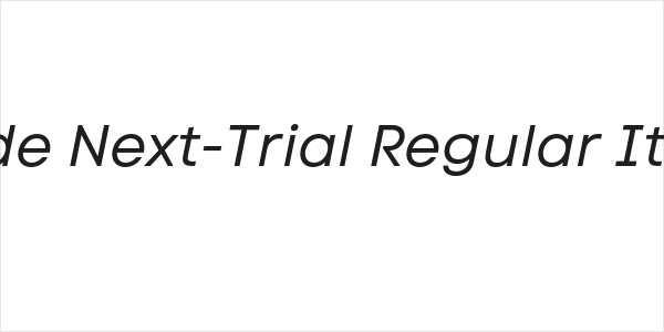 Code Next-Trial Regular Italic Logo