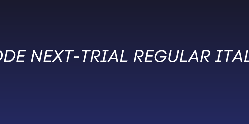 Code Next-Trial Regular Italic Social Header