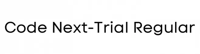 Code Next-Trial Regular  नि: शुल्क फ़ॉन्ट्स डाउनलोड
