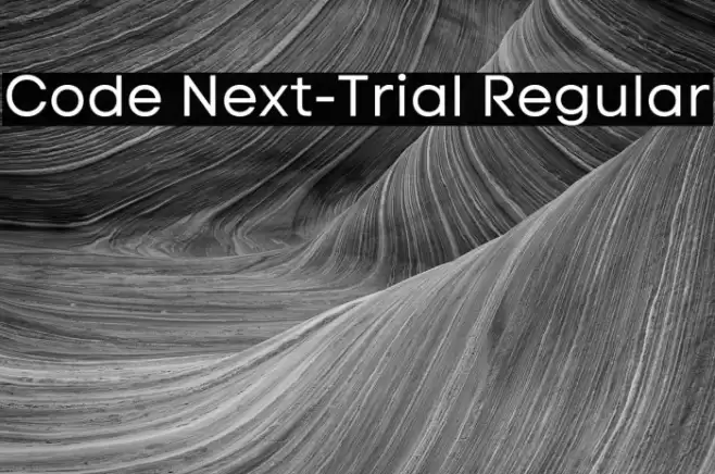 Code Next-Trial Regular Font examples