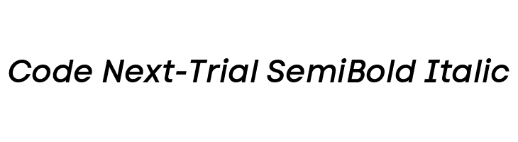 Code Next-Trial SemiBold Italic  Fuentes Gratis Descargar