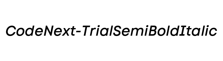Code Next-Trial SemiBold Italic  Descarca Fonturi Gratis