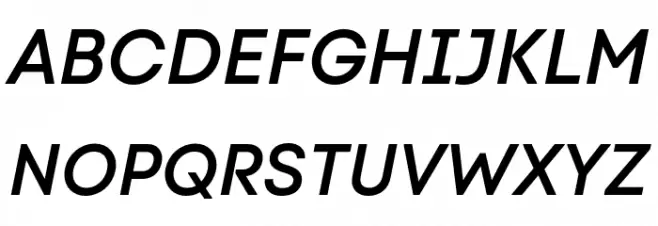 Code Next-Trial SemiBold Italic Fonte MAIÚSCULAS