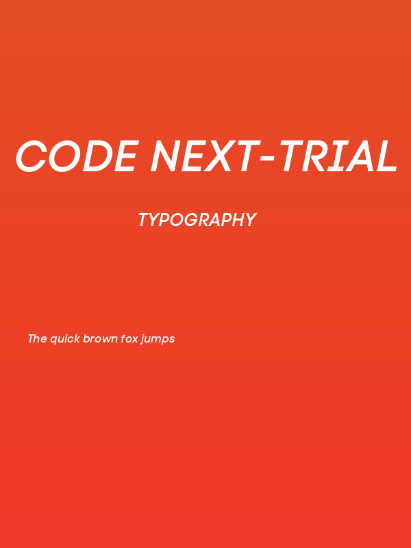 Code Next-Trial SemiBold Italic Poster