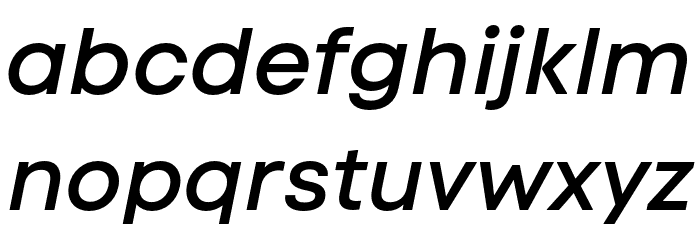 Code Next-Trial SemiBold Italic Font LOWERCASE