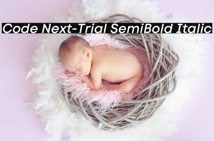 Code Next-Trial SemiBold Italic Example 1