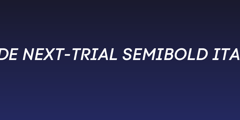 Code Next-Trial SemiBold Italic Social Header