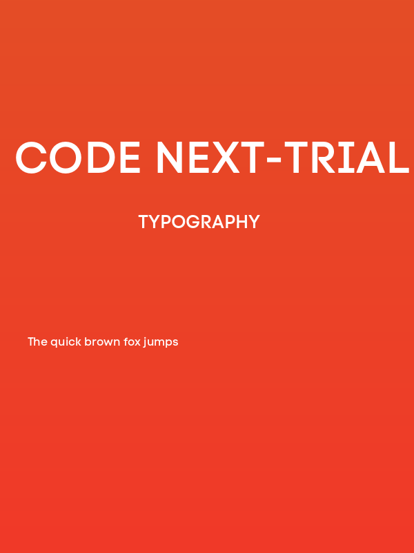 Code Next-Trial SemiBold Poster