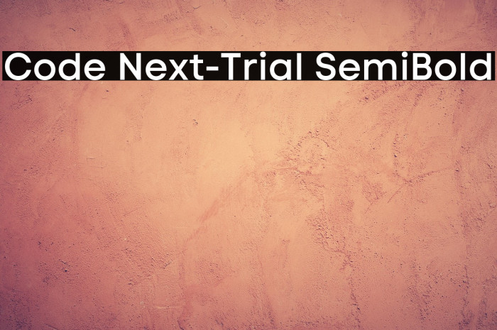 Code Next-Trial SemiBold Example 1