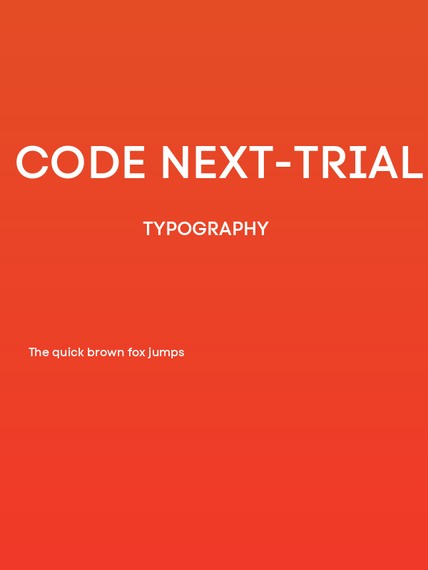 Code Next-Trial SemiBold Poster