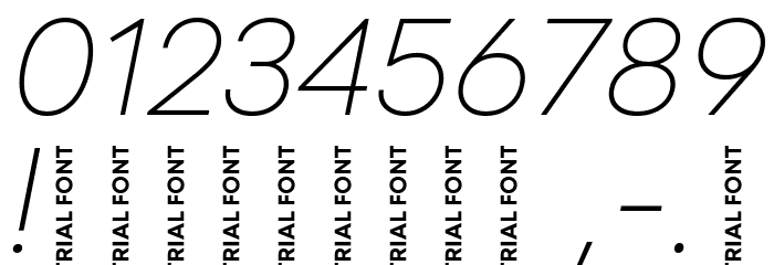 Code Next-Trial Thin Italic Font OTHER CHARS