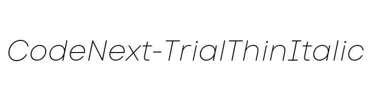 Code Next-Trial Thin Italic  Fuentes Gratis Descargar
