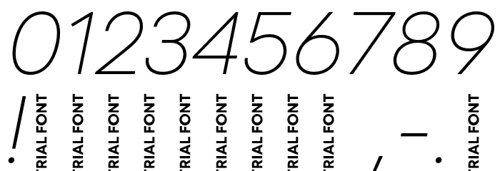 Code Next-Trial Thin Italic Font OTHER CHARS
