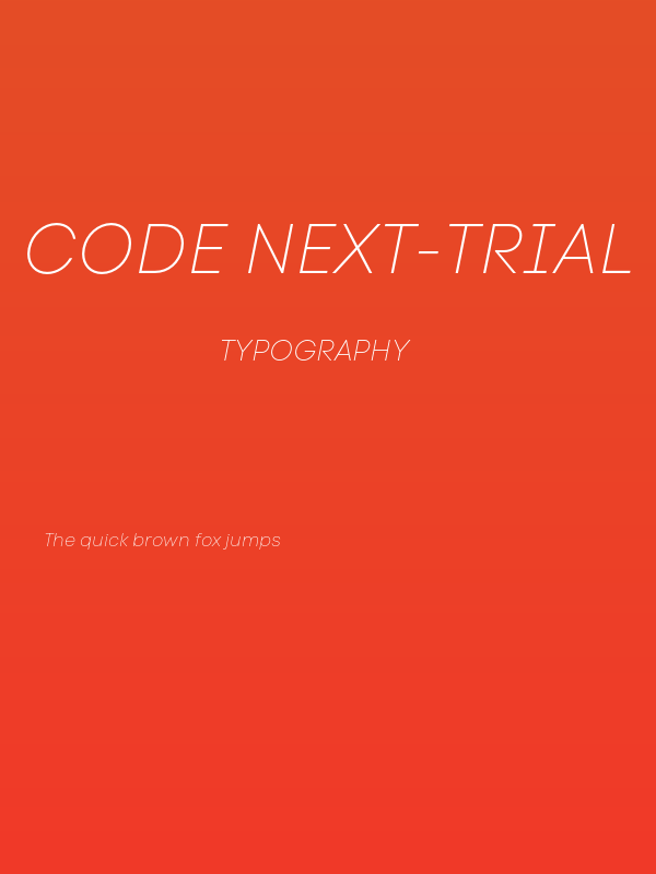 Code Next-Trial Thin Italic Poster