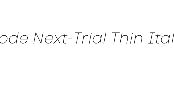 Code Next-Trial Thin Italic Logo