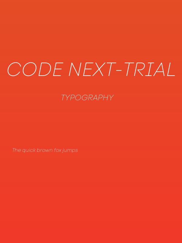 Code Next-Trial Thin Italic Poster