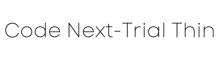 Code Next-Trial Thin  Free Fonts Download