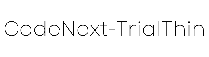 Code Next-Trial Thin  les polices de caractères gratuit tlcharger