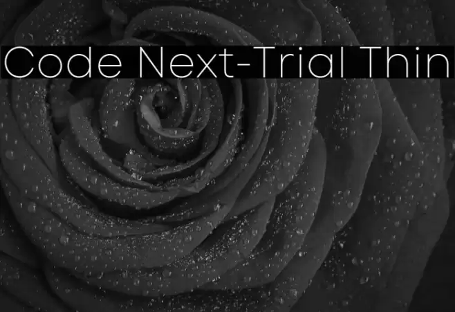Code Next-Trial Thin Font examples