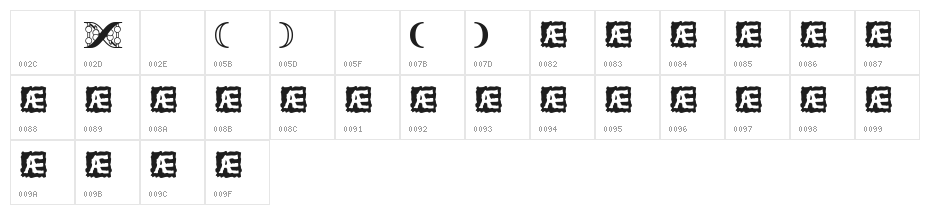Code Of Life BRK Character Map