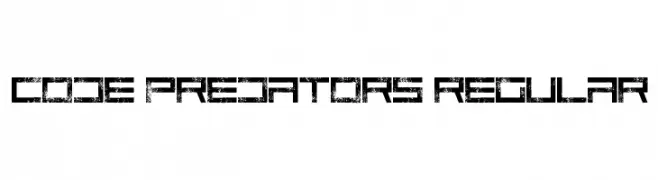 Code Predators Regular  les polices de caractères gratuit tlcharger