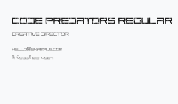 Code Predators Regular Business Card