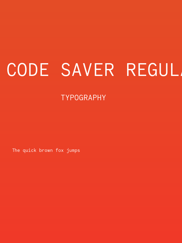 Code Saver Regular Poster