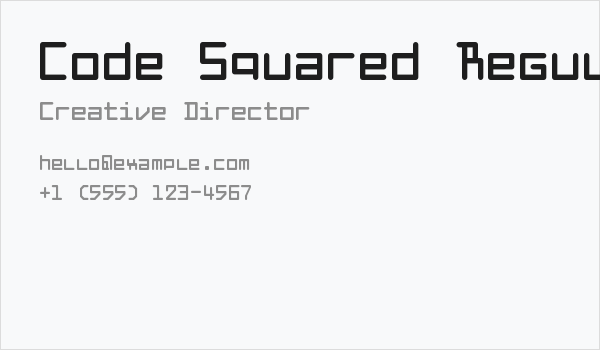 Code Squared Regular Business Card