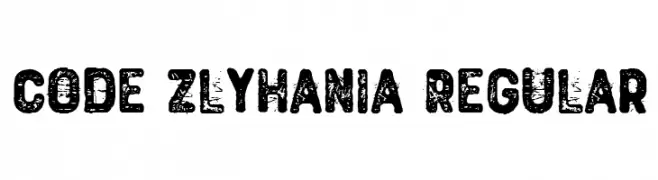 Code Zlyhania Regular  Frei Schriftart Herunterladen