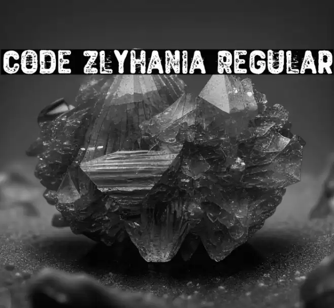 Code Zlyhania Regular Font examples